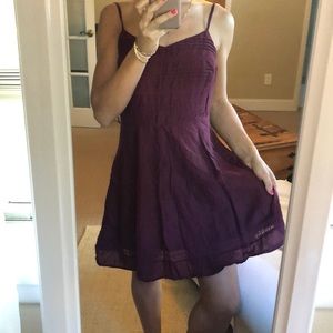 Maroon Spaghetti Strap Dress